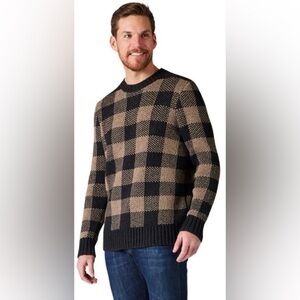 Smartwool Cozy Lodge Buff Check Sweater Size Medium